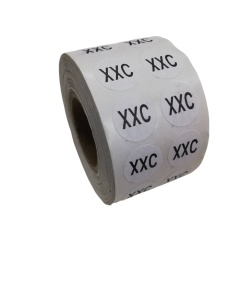 XXC Размерники на самоклеящейся бумаге цв.белый(в рул.2500шт)
