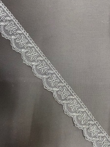 31265TP Кружево на сетке шир.4,5см цв.370 болотный(в упак.10м)